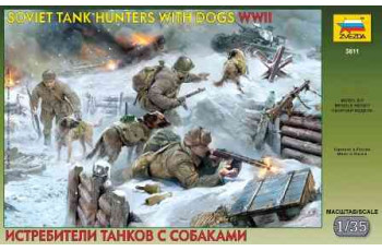 SOVIET TANK HUNTERS/DOGS  ZVEZDA  3611