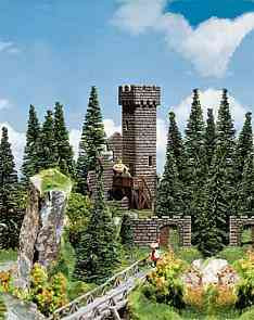 Faller Castle tower ruins HO