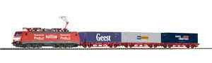 PIKO 97908 Starter Set Container Train BR 189 w 3 Cont. NS