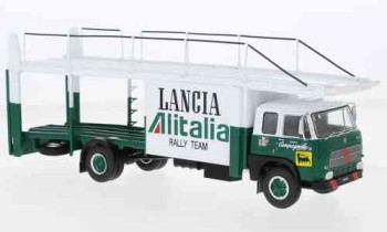 Fiat 673 racing transport green and white Lancia Alitalia racing team Alitalia 1976  IXO  TRU038