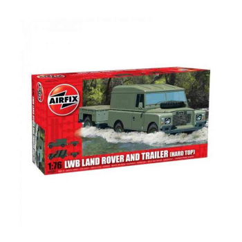 LWB Landrover (Hard Top) and Trailer, 1/76
