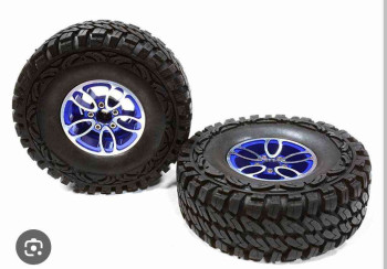 1.9 inch tires for 1/10th crawler 4pcs Blue and red sets