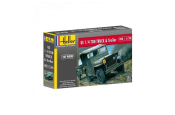 US 1/4 TON TRUCK & TRAILER 1/35  HELLER  81105