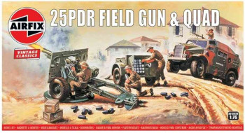 25PDR FIELD GUN & QUAD  AIRFIX  01305V