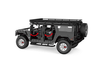 1/10th BR 4WD Off Road RC Hummer Black  P415B 