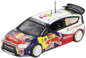 NOREV  CITROEN - C4 WRC RED BULL N 1 RALLY CATALOGNE 2009 S.LOEB - D.ELENA