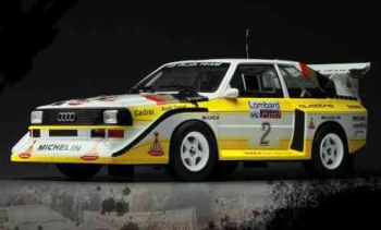 Audi sport Quattro S1, No.2, RAC Rallye, H.Mikkola/A.Hertz, 1985  IXO  18RMC048A