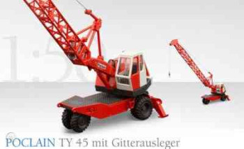 Poclain TY45 Kran rot 1:50 Conrad Modelle | 2926/0 
