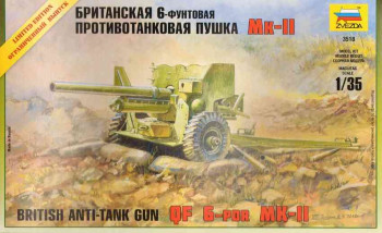 BRITISH 6ib MK-1 GUN  ZVEZDA  3518