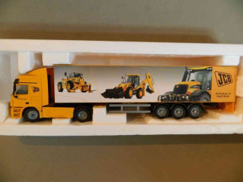JOAL 359 Mercedes Actros JCB Worlwide Events Truck with Box Trailer Scale 1:50 