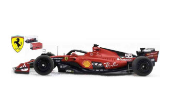 BURAGO FERRARI Ferrari SF-23 F1 #55 CARLOS SAINZ SEASON CAR 2023 WITH HELMET 36835S