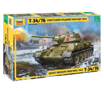 Zvezda Tank T-34/76 Mod 1942 1/35 3686