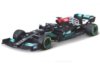 Mercedes AMG F1 W12 EQ Power No44 Mercedes AMG Petronas F1 team formula 1 with figure of driver Hamilton 2021