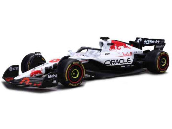 BURAGO Red Bull RB21 #1 MAX VERSTAPPEN WINNER JAPAN GP 2025 - SPECIAL WHITE LIVERY - HARD CASE + HELMET  38234VJ
