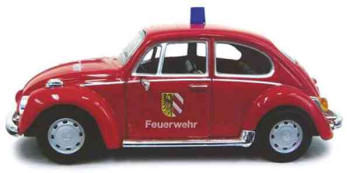 VW BEETLE RED FIRE DEPT  CARARAMA  143F