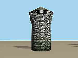 Zvezda 8511 Round stone tower