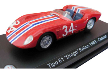 MASERATI TIPO 61 "DROGO" #34 CASNER - REIMS 1963 ATLAS ABMAS022