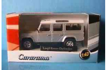 LAND ROVER DEFENDER LWB SILVER CARARAMA 1/43  250ND-6