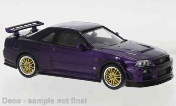 Nissan Skyline GT-R (R34) customs metallic-purple RHD 2002  IXO  CLC526N