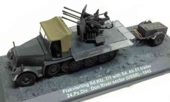 ATLAS PANZER FLAKVIERLING SD.KFZ 7/1 WITH SD. AH TRAILER USSR 1942