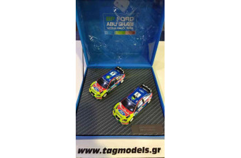 Ford Focus WRC Set (2 Cars) Winners Sweden and Jordan Rally 2008 (Gift Box) - IXO F03MC243 1/43 