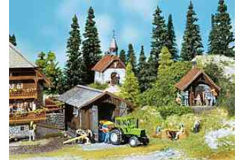 Faller Bakehouse, chapel, utility shed HO
