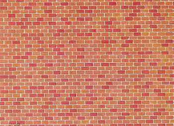 Faller Wall card, Red brick HO