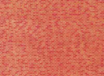 Faller Wall card, Red brick HO