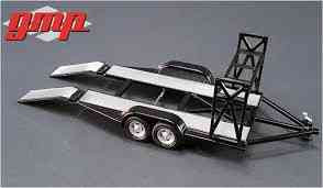 GMP 1:43 TANDEM CAR TRAILER WITH TIRE RACK GMP14302 