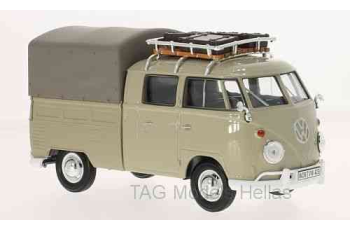 VW T1, dunkelbeige, Pick Up with roof rack and cover  MOM79553