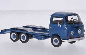 Premium ClassiXXs 1:43 VW T2a Car Transport Blue