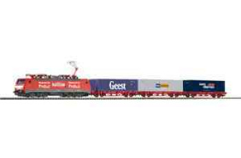 PIKO 97908 Starter Set Container Train BR 189 w 3 Cont. NS