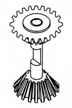 Diff Bevel Gear Set with Shaft