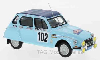 Citroen Dyane, No.102, Rallye WM, Rally Monte Carlo , M.Peyret/J.J.Cornelli, 1976  IXO  RAC053