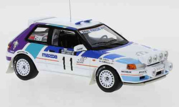 Mazda 323 GTX No11 Mazda Rally team Europe Rallye WM 1000 Lakes Rallye with night lights Mikkola/Hertz 1990  IXO  RAC358B