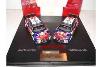 IXO-MODELS - CITROEN - SET 2X C4 WRC RED BULL CHAMPION 2008 RALLY WALES GB N 1 S.LOEB - D.ELENA - N 2 D.SORDO - M.MARTI. Scale: 1/43 .RAM350