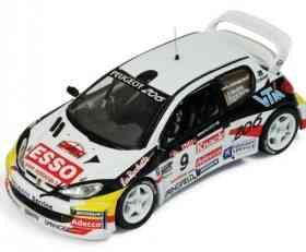IXO  Peugeot 206 WRC #9 E.v.d.Pluym-P.Snijers Rally Ypres 2000