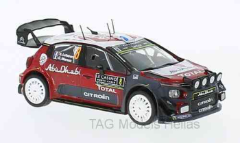 Citroen C3 WRC, No.8, Rallye WM, Rally Monte Carlo ,S.Lefebvre/G.Moreau, 2017  IXO RAM639