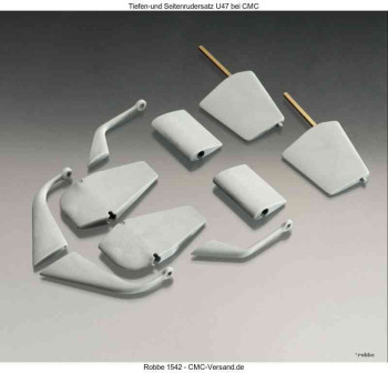 TIEFEN-UND SEITENRUDERSATZ U47 Robbe 1-1542 