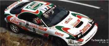 TOPMARQUES TOP034C TOYOTA CELICA GT4 ST 185 #8 AURIOL/OCCELLI SAN REMO 1994 