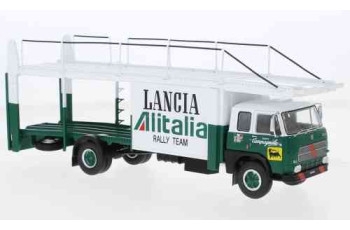 Fiat 673 racing transport green and white Lancia Alitalia racing team Alitalia 1976  IXO  TRU038
