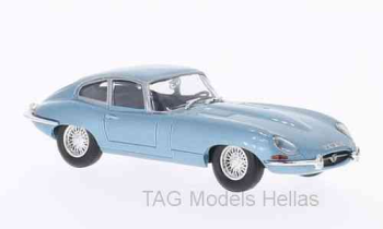 Jaguar E-Type, metallic-light blue, 1961 WHITE BOX WB080