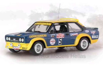 Fiat 131 Abarth, No.5, Olio Flat, Rallye WM, Rally San Remo, W.Röhrl/W.Pitz, 1977  IXO  RAC266