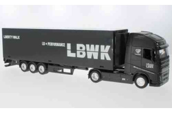 BURAGO Volvo FH16 Globetrotter 750 XXL  LBWK  STREET FIRE Haulers with Trailer TOYO TIRES