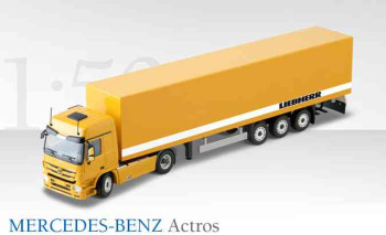 MB Actros Kofferauflieger Liebherr  72187/0 - Mercedes-Benz 1:50  Conrad