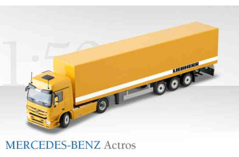 MB Actros Kofferauflieger Liebherr  72187/0 - Mercedes-Benz 1:50  Conrad