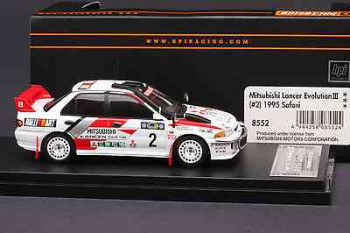 HPI #8552 Mitsubishi Lancer Evo III 1995 Safari Rally 1/43 model