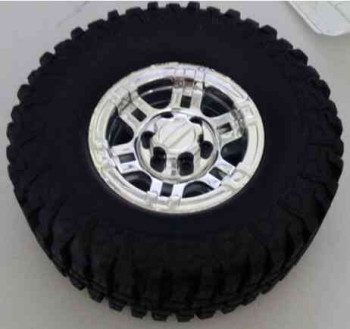 RC Crawler 1.9" Wheel & Tire 4pcs (Chrome)